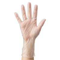川西工業 ビニール使いきり手袋 粉なし クリア S #2026 1箱（100枚入）（わけあり品）