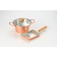 和平フレイズ 千歳 純銅玉子焼１２×１８ｃｍ＆純銅ガラス蓋付両手鍋２０ｃｍ CS-051 1個（直送品）