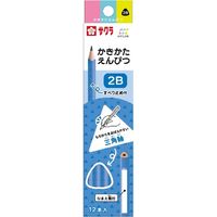 サクラクレパス かきかた鉛筆 三角軸　２Ｂ　ディープブルー　12本入　　　　　 Gエンピツ2B#38 1個