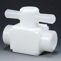 フロンケミカル フッ素樹脂（PTFE）メス三方バルブ圧入型 RC3/8 NR0007-002 734-4171（直送品）