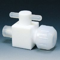 フロンケミカル フッ素樹脂（PTFE）三方バルブ異径圧入型 3φ×6φ×6 NR1212-001 735-1640（直送品）