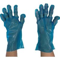 川西工業 川西 ポリエチレン手袋フィットタイプ外エンボス ブルー 100枚入り SSサイズ 2014B-SS 1セット(6000枚:100枚×60袋)（直送品）