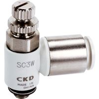 CKD スピードコントローラエルボタイプ ワンタッチ継手付 SC3W-M3-3-O 1個 251-9169（直送品）