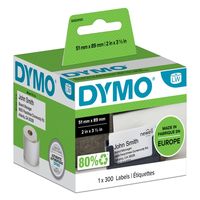DYMO（ダイモ） ダイモ ラベルプリンター用 名刺ラベル 51×89mm 300枚 S0929100 1個（直送品）