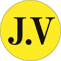 つくし工房 つくし 保護帽マークシール（J.V）黄色地黒 860-C 1枚 184-9498（直送品）