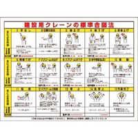 つくし工房 つくし 安全標識 建設用クレーン合図法(電話合図入) 53-K 1台 185-5692（直送品）