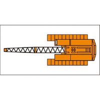 つくし工房 つくし ミニ重機マグネット平面タイプ クローラクレーン 大 MK-204A 1個 184-6446（直送品）