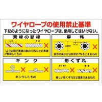 つくし工房 つくし 小型掲示板パーツ ワイヤロープの使用禁止基準 KG-231 1枚 183-7003（直送品）