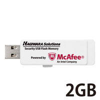 セキュリティ USBメモリ 2GB USB3.0 ウィルス対策 マカフィー 1年ライセンス HUD-PUVM302GA1 エレコム 1個（直送品）