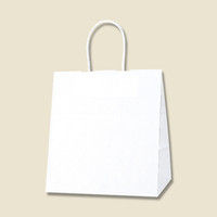 【ケース販売】HEIKO 紙袋 25チャームバッグ 26-18 白無地 003267101 1ケース(50枚×4袋 合計200枚)（直送品）