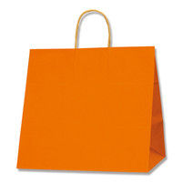 【ケース販売】HEIKO 紙袋 25チャームバッグ 34-1 未晒 オレンジC 003269411 1ケース(50枚入×4袋)（直送品）