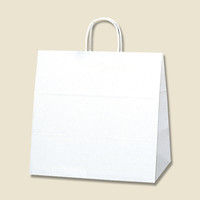 【ケース販売】HEIKO 紙袋 25チャームバッグ 34-1 底ボール入り 晒白無地 003269915 1ケース(25枚×4袋)（直送品）
