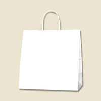 【ケース販売】HEIKO 紙袋 25チャームバッグ W判 晒白無地 003270600 1ケース(50枚入×4袋 合計200枚)（直送品）