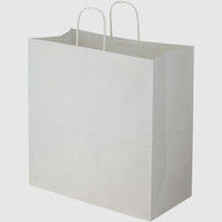【ケース販売】HEIKO 紙袋 25チャームバッグ 45-1 晒白無地 003297001 1ケース(50枚×4袋 合計200枚)（直送品）