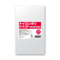 【ケース販売】HEIKO 食品袋 ナイロンポリ K15-25 006679808 1ケース(100枚入×30袋 合計3000枚)（直送品）