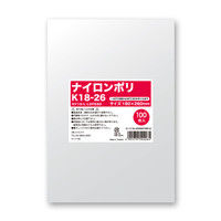 【ケース販売】HEIKO 食品袋 ナイロンポリ K18-26 006679812 1ケース(100枚入×20袋 合計2000枚)（直送品）