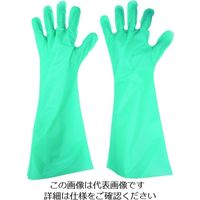 東京パック エンボス手袋ロング五本絞り グリーン S GL45S 1袋(50枚) 836-3709（直送品）