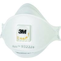 スリーエム ジャパン ３Ｍ　Ａｕｒａ　使い捨て式防じんマスク　９３２２Ｊ＋　ＤＳ２　個装 9322J AURA 1枚 854-9801