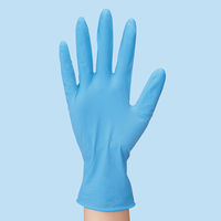 帝人フロンティア　「現場のチカラ」　使いきりニトリル手袋　厚手　粉なし　ブルー　M　1箱（100枚入）