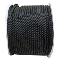 綿ロープ（黒） 8mmΦX200m ドラム巻 M8-200BK-R まつうら工業（直送品）