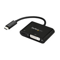 Startech.com USB-C-DVI変換アダプタ USB Power Delivery対応 0.1m