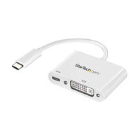 Startech.com USB-C-DVI変換アダプタ USB Power Delivery対応 0.1m