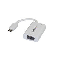 USB-C接続VGAアダプタ ホワイト 60W USB PD　CDP2VGAUCPW　1個　StarTech.com（直送品）