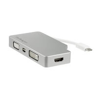 USB-C マルチ変換ビデオアダプター／シルバー　CDPVGDVHDMDP　1個　StarTech.com（直送品）