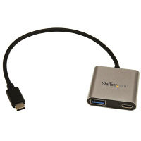 USBハブ Type-C接続 USB-A×1 USB-C×1　PD対応　HB30C1A1CPD　1個　StarTech.com（直送品）