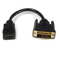 HDMI - DVI-D変換ケーブルアダプタ　20cm　HDDVIFM8IN　1個　StarTech.com