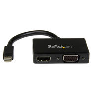 mDP - VGA/ HDMI変換アダプタ　ブラック　MDP2HDVGA　1個　StarTech.com