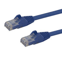 Startech.com LANケーブル 15m Cat6 ブルー ツメ折れ防止機構 N6PATC15MBL 1個