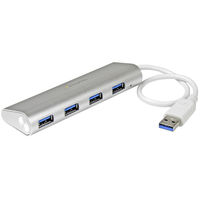 USBハブ Type-A接続 USB-A×4ポート シルバー＆ホワイト　ST43004UA　1個　StarTech.com（直送品）