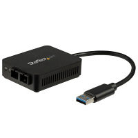 USB 3.0 - 光ファイバ変換アダプタ 2芯SCコネクタ　US1GA30SXSC　1個　StarTech.com（直送品）