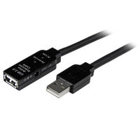 Startech.com USB2.0アクティブ延長ケーブル オス/メス ブラック