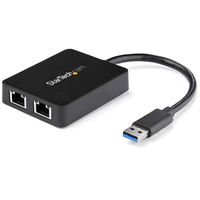 Startech.com USB 3.0-2ポートGigabit Ethernet LANアダプタ USB32000SPT 1個