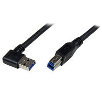 1m USB 3.0 ケーブル　片側L型右向き　オス/オス　USB3SAB1MRA　1個　StarTech.com（直送品）
