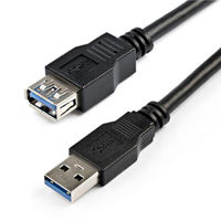 USB 3.0延長ケーブル 2m オス/メス ブラック　USB3SEXT2MBK　1個　StarTech.com（直送品）