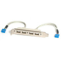 M/B接続IDC 10ピン x2 - USB x4 ケーブル　USBPLATE4　1個　StarTech.com（直送品）