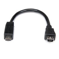 15cm Micro USB - Mini USB アダプタ　UUSBMUSBMF6　1個　StarTech.com（直送品）