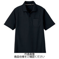 コーコス信岡（CO-COS） 吸汗速乾 半袖ポロシャツ（ポケットあり） ブラック