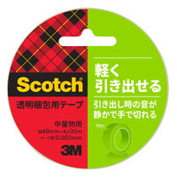 スリーエム ジャパン 厚さ0.06mm スコッチ 手でまっすぐ切れる 音が静か OPP 透明梱包用テープ 3452K