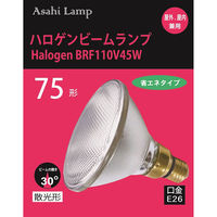 旭光電機工業 AsahiLamp　アサヒハロゲンビームランプ（白熱電球）　E26口金　屋内・屋外兼用　75W形　散光 HALBRF110V45W