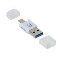 ナカバヤシ USB3．0OTGカードリーダー・ライター ホワイト CRW-DMSD65W 1個（直送品）