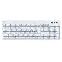 ナカバヤシ USBスタンダードキーボード 有線 108キー/メンブレン方式 ホワイト FKB-U243W 1個（直送品）