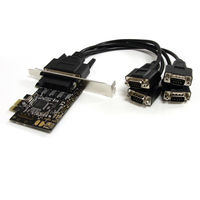 4xシリアルDB9 PCIeカード　ブレークアウトケーブル付　PEX4S553B　1個　StarTech.com（直送品）