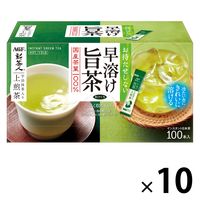 【水出し可】味の素AGF 「新茶人」早溶け旨茶 宇治抹茶入り上煎茶スティック 1ケース（1000本：100本入×10箱）