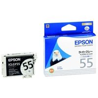 エプソン（EPSON） 純正インク ICLGY55 ライトグレー 1個（直送品）