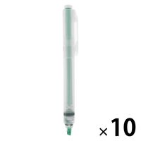無印良品 ポリプロピレンノック式蛍光ペン 緑 1箱（10本入） 良品計画