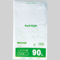 パックスタイル PS ゴミ袋 L-15 045-90L 透明 00427552 1セット（200枚：10枚入×20袋）